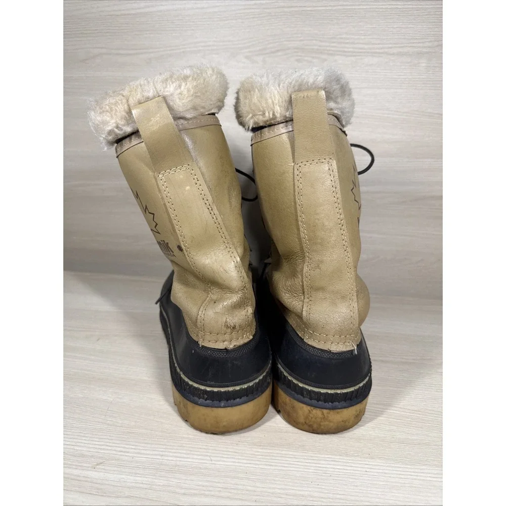 KAMIK CANADA Winter Snow‎ Boots STEEL SHANK Men's Sz.11 Wool Liner Lace-Up